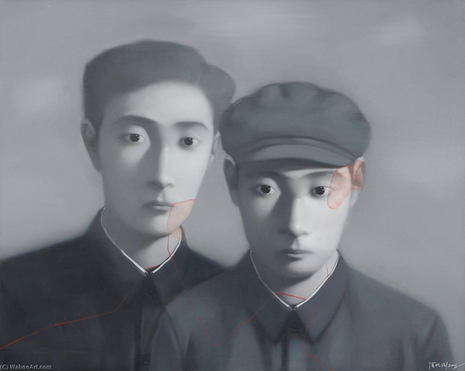 Wikioo.org - The Encyclopedia of Fine Arts - Painting, Artwork by Zhang Xiaogang - Brothers