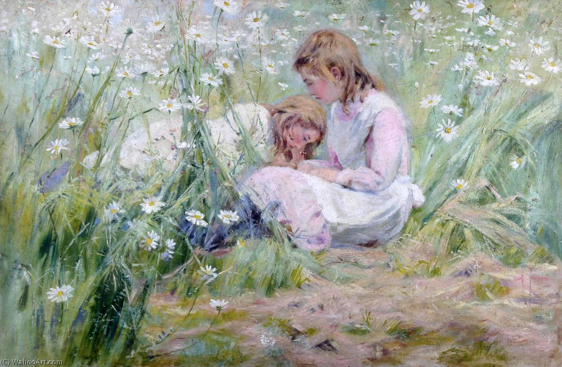 Wikioo.org - The Encyclopedia of Fine Arts - Painting, Artwork by Alexander Mark Rossi - Girls in the Meadow