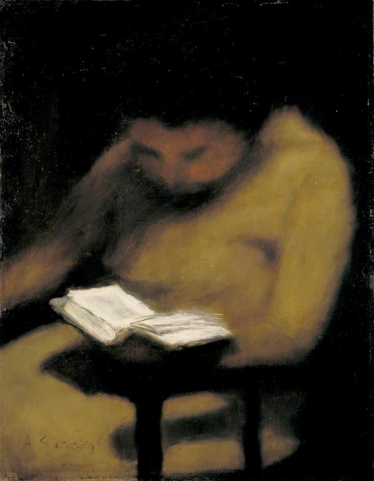 Wikioo.org - The Encyclopedia of Fine Arts - Painting, Artwork by Arthur Segal - Figure Reading