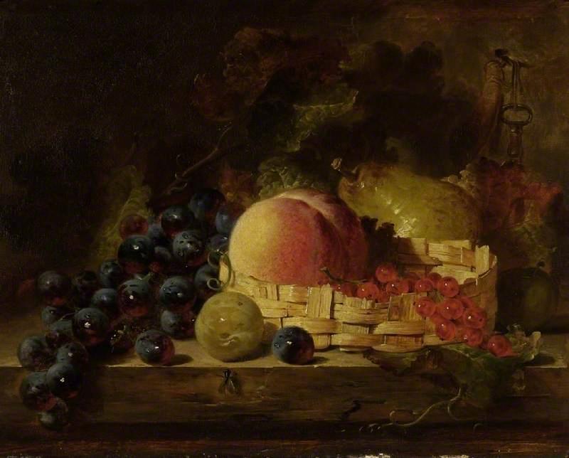 Wikioo.org - The Encyclopedia of Fine Arts - Painting, Artwork by George Lance - Fruit Piece