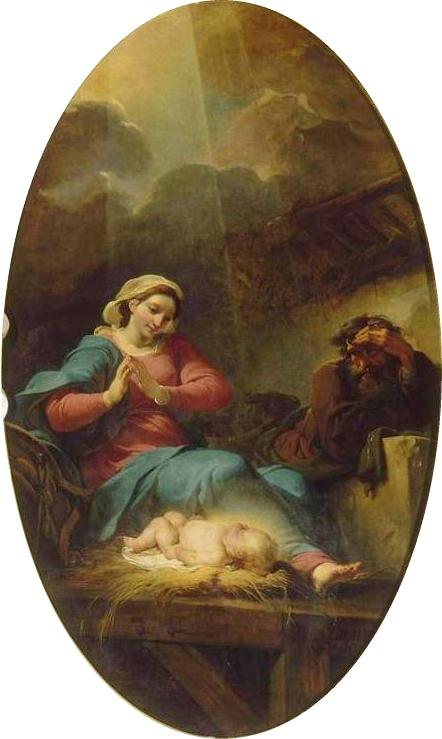 WikiOO.org - Εγκυκλοπαίδεια Καλών Τεχνών - Ζωγραφική, έργα τέχνης Hugues Taraval - The Nativity