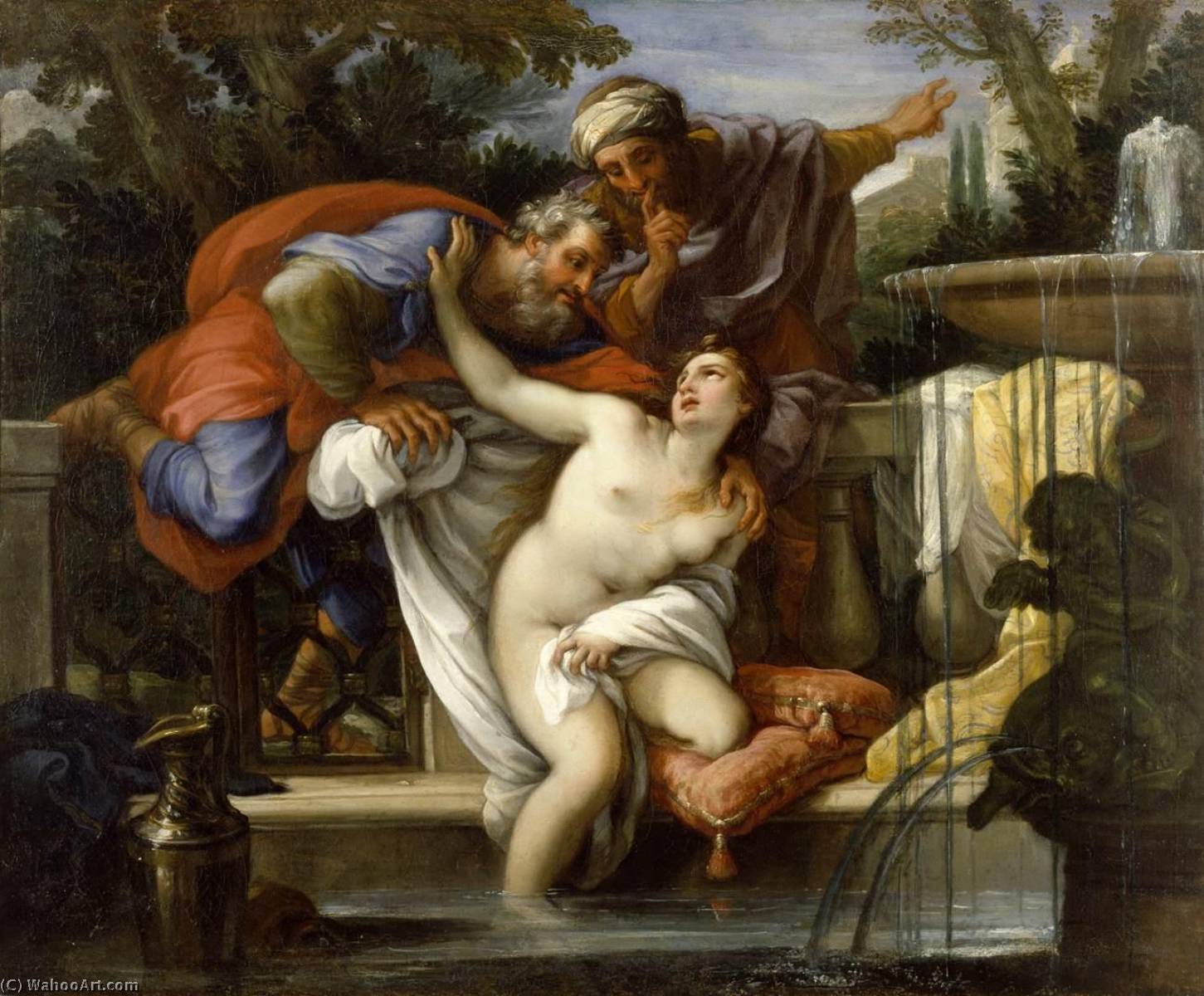 WikiOO.org - Enciklopedija dailės - Tapyba, meno kuriniai Giuseppe Bartolomeo Chiari - Susanna and the Elders