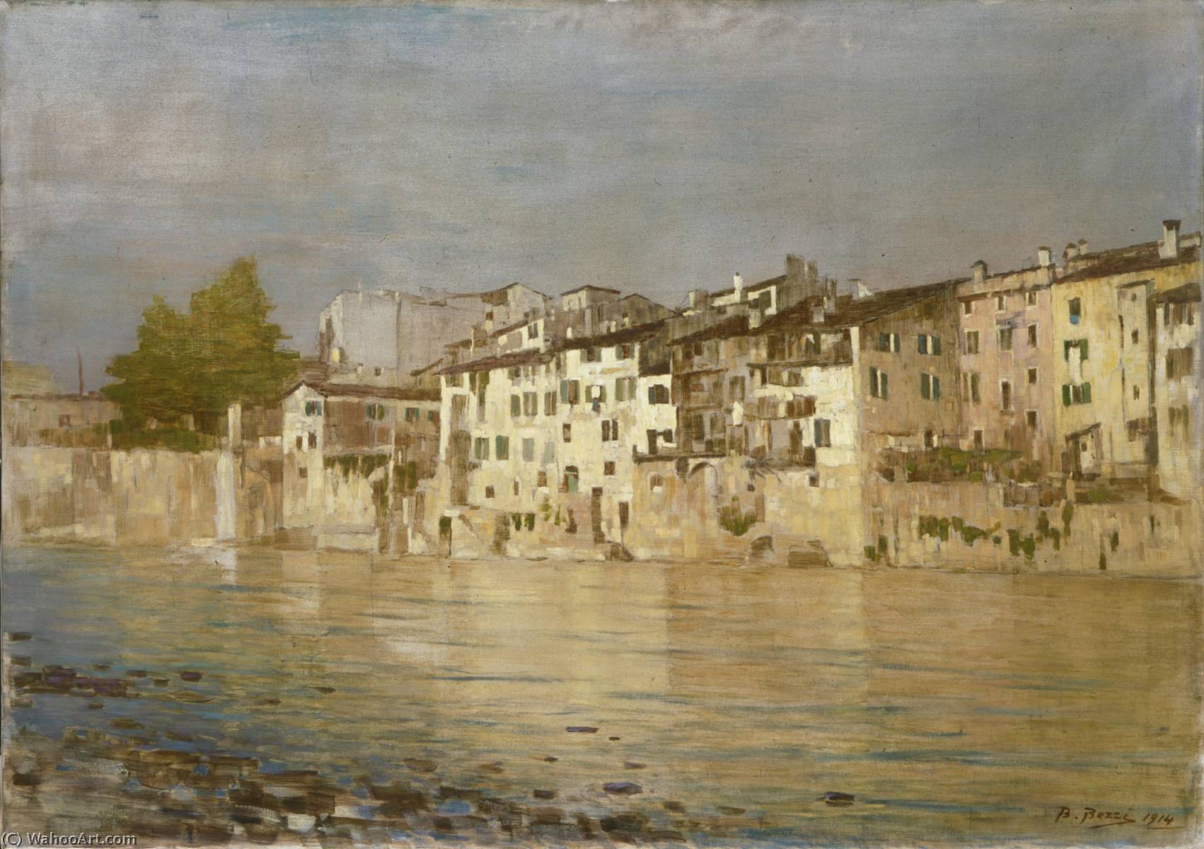 WikiOO.org - Encyclopedia of Fine Arts - Lukisan, Artwork Bartolomeo Bezzi - Italiano Bacio di sole a Verona