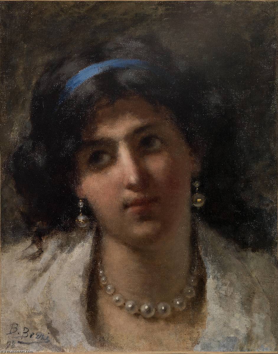 Wikioo.org – La Enciclopedia de las Bellas Artes - Pintura, Obras de arte de Bartolomeo Bezzi - italiano ritratto femminile