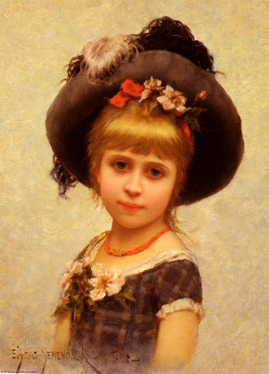 Wikioo.org - The Encyclopedia of Fine Arts - Painting, Artwork by Emile Eisman Semenowsky - The Hat