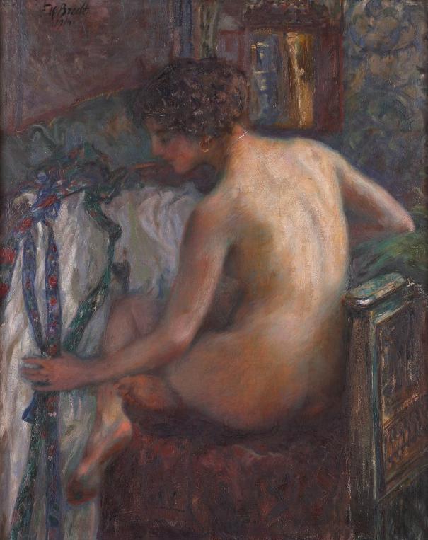 Wikioo.org - The Encyclopedia of Fine Arts - Painting, Artwork by Ferdinand Max Bredt - Female Nude (Weiblicher Akt)