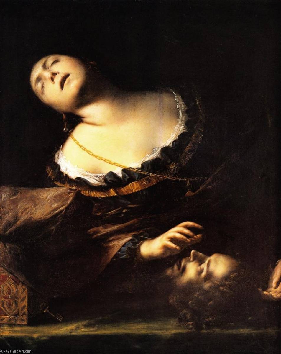 Wikioo.org - The Encyclopedia of Fine Arts - Painting, Artwork by Francesco Del Cairo - Herodias with the head of the Baptist,