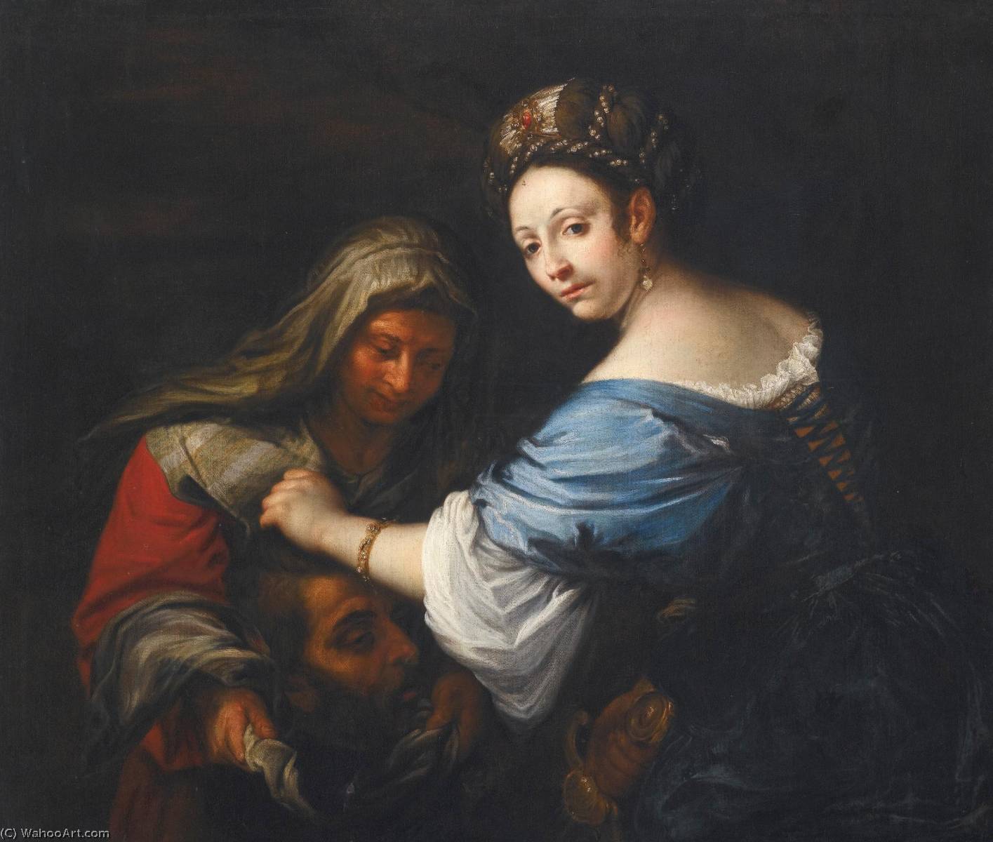 Wikioo.org - The Encyclopedia of Fine Arts - Painting, Artwork by Francesco Del Cairo - Judith with the head of Holofernes
