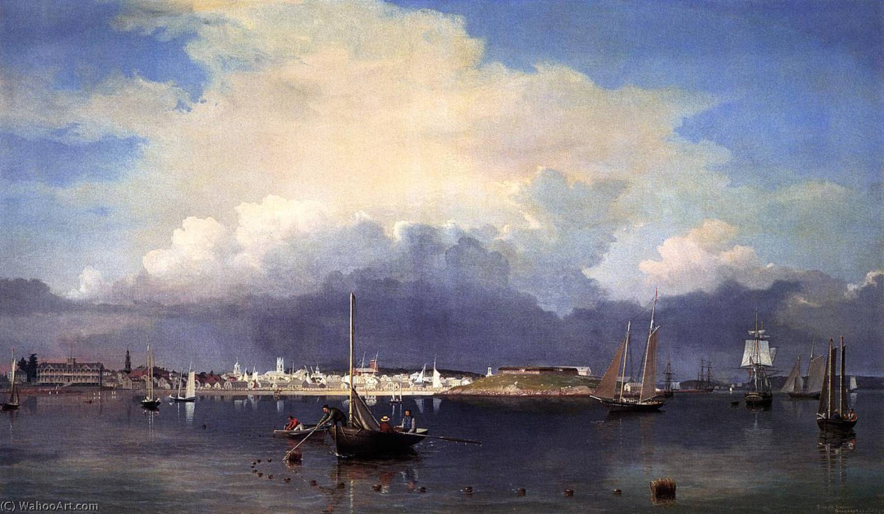 Wikioo.org - The Encyclopedia of Fine Arts - Painting, Artwork by Fitz Hugh Lane - Gloucester Harbor