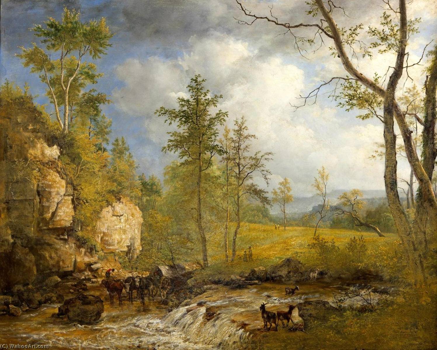 Wikioo.org - The Encyclopedia of Fine Arts - Painting, Artwork by Georgius Jacobus Johannes Van Os - Landscape at Schaffhausen