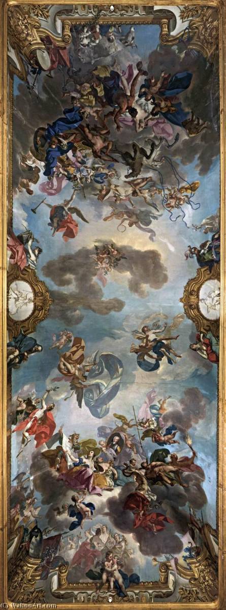 Wikioo.org - The Encyclopedia of Fine Arts - Painting, Artwork by Claudio Francesco Beaumont - The Triumph of Peace