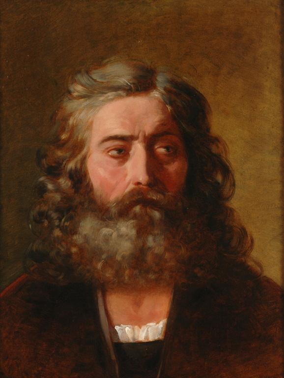 Wikioo.org - The Encyclopedia of Fine Arts - Painting, Artwork by Friedrich Ritter Von Amerling - Head of a Bearded Man
