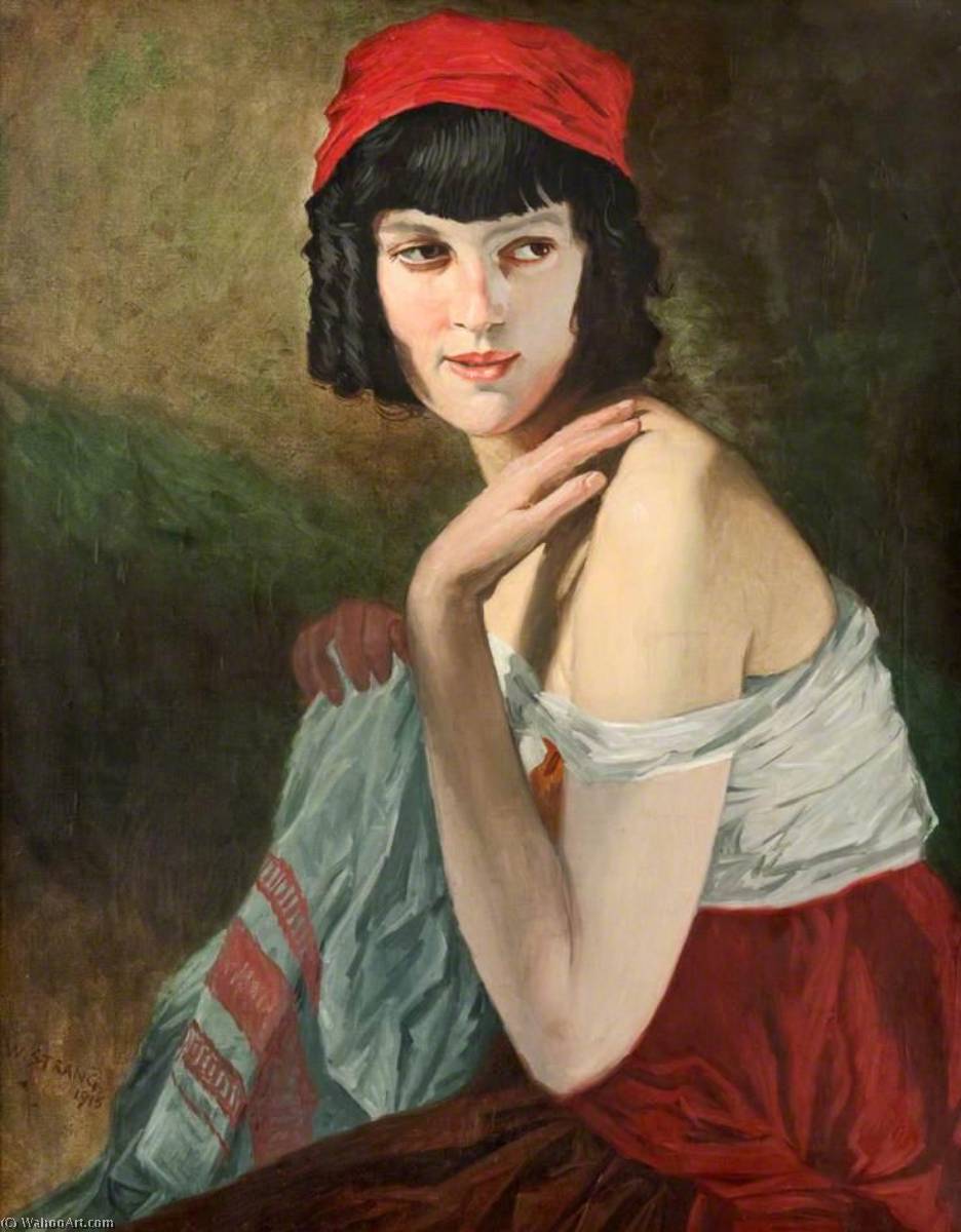 Wikioo.org - The Encyclopedia of Fine Arts - Painting, Artwork by William Strang - Italian Girl