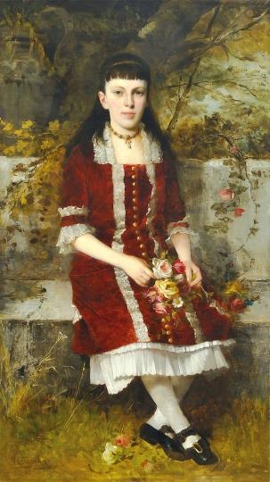 Wikioo.org - The Encyclopedia of Fine Arts - Painting, Artwork by György Vastagh - Portrait of a Girl