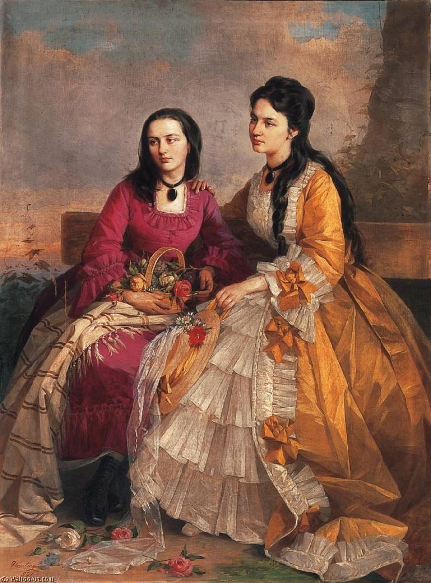 Wikioo.org - The Encyclopedia of Fine Arts - Painting, Artwork by György Vastagh - English Sisters Magyar Nővérek