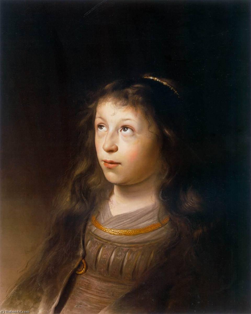 WikiOO.org - Encyclopedia of Fine Arts - Maľba, Artwork Jan Andrea Lievens - Bust of a Young Girl