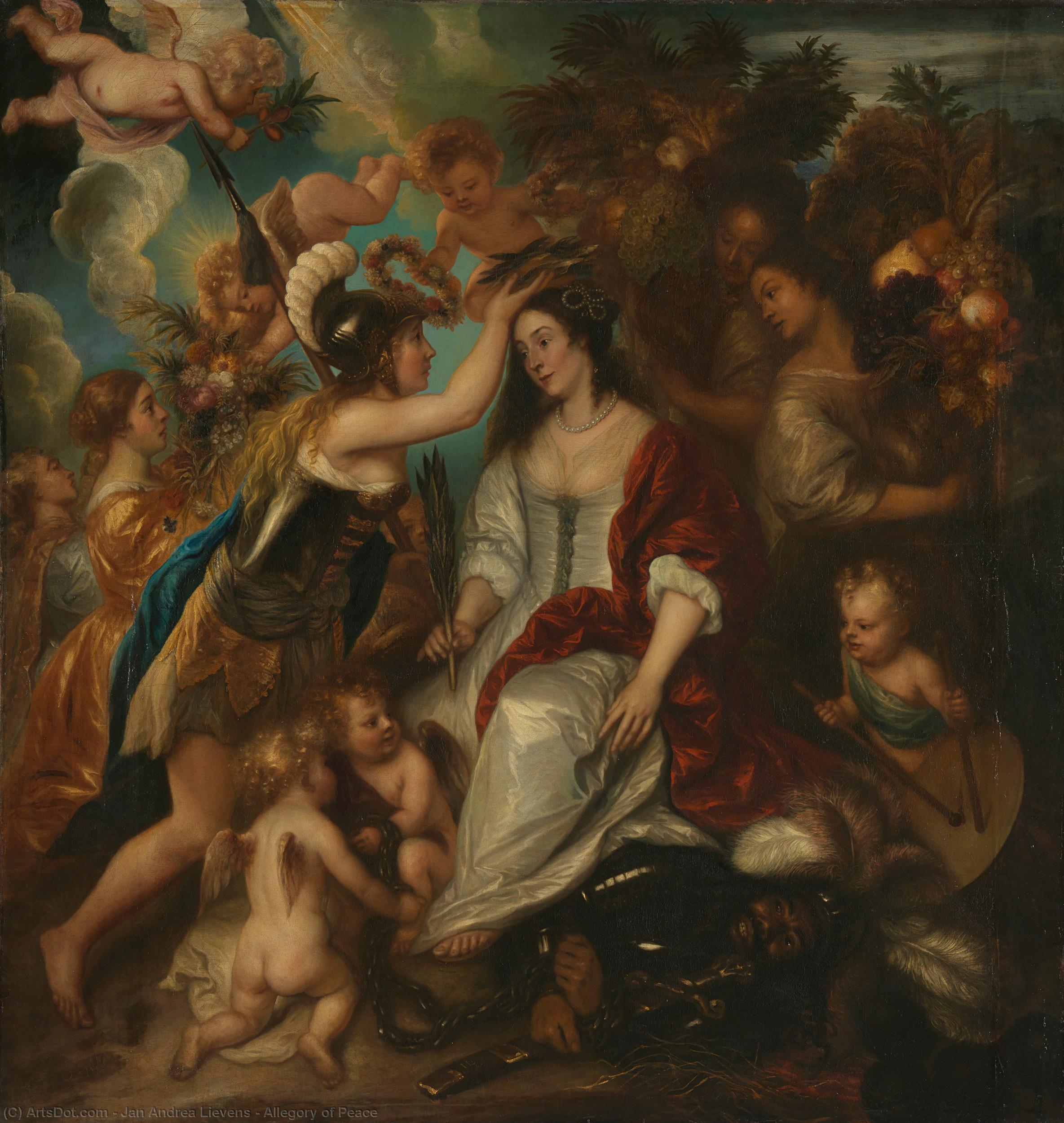 Wikioo.org - The Encyclopedia of Fine Arts - Painting, Artwork by Jan Andrea Lievens - Allegory of Peace