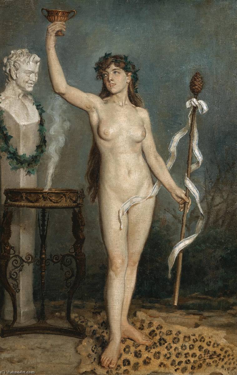 WikiOO.org - Encyclopedia of Fine Arts - Maľba, Artwork Joaquin Sorolla Y Bastida - bacante (bacchante)