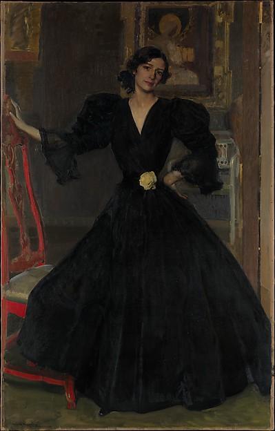 WikiOO.org - Encyclopedia of Fine Arts - Lukisan, Artwork Joaquin Sorolla Y Bastida - Señora de Sorolla (Clotilde García del Castillo, 1865 1929) in Black