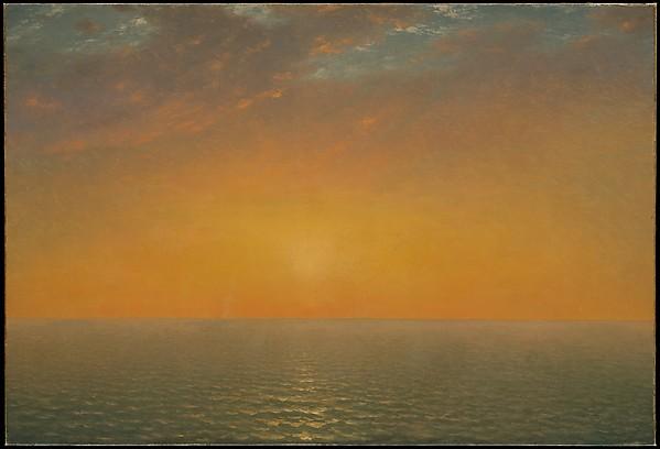 WikiOO.org - Encyclopedia of Fine Arts - Lukisan, Artwork John Frederick Kensett - Sunset on the Sea