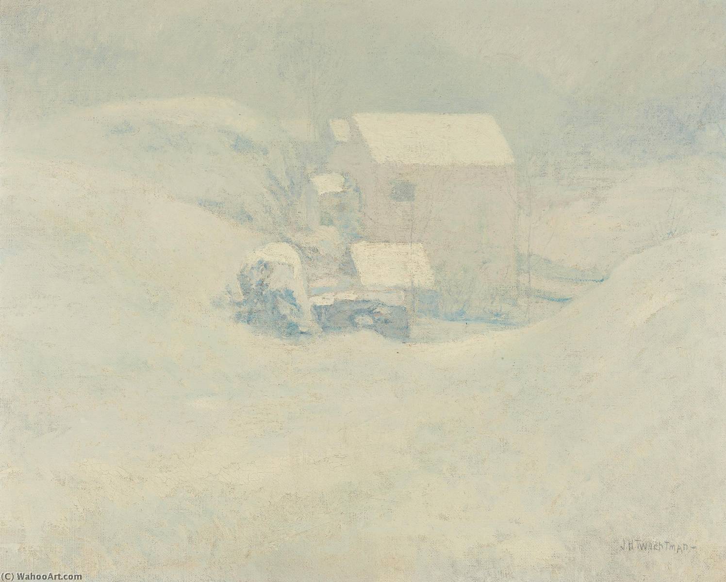 WikiOO.org - Εγκυκλοπαίδεια Καλών Τεχνών - Ζωγραφική, έργα τέχνης John Henry Twachtman - Snow