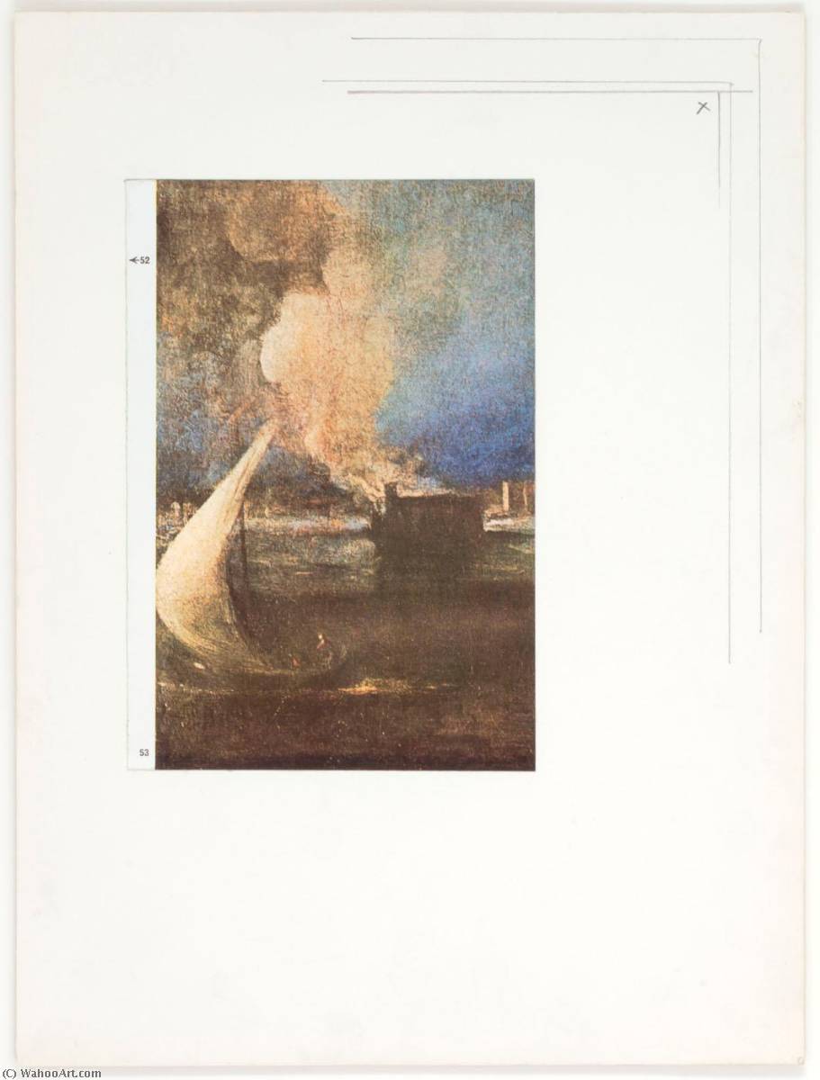 Wikioo.org - The Encyclopedia of Fine Arts - Painting, Artwork by Joseph Cornell - Untitled (seascape in Titian's Portrait of the Doge Francesco Venier )