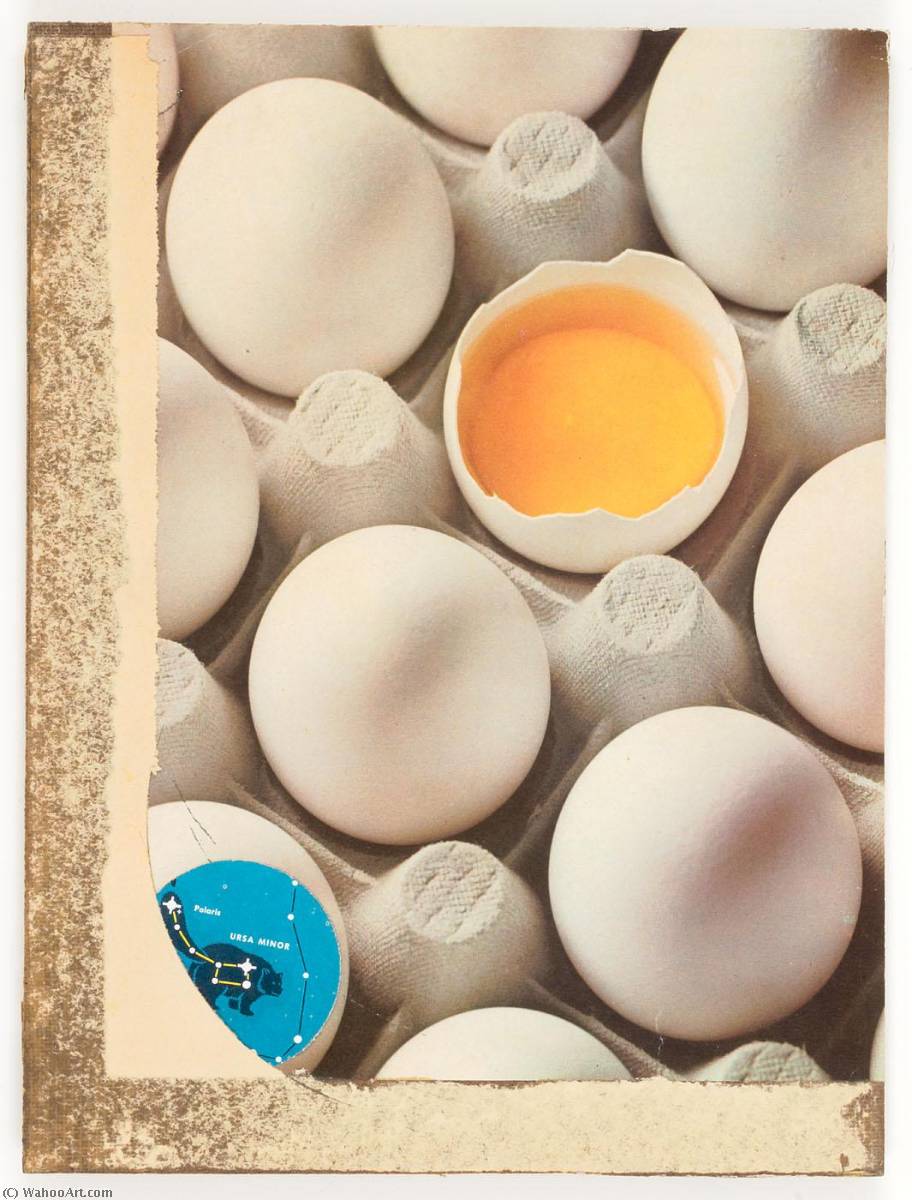Wikioo.org - The Encyclopedia of Fine Arts - Painting, Artwork by Joseph Cornell - Untitled (Eggs in Carton, Constellation Ursa Minor)