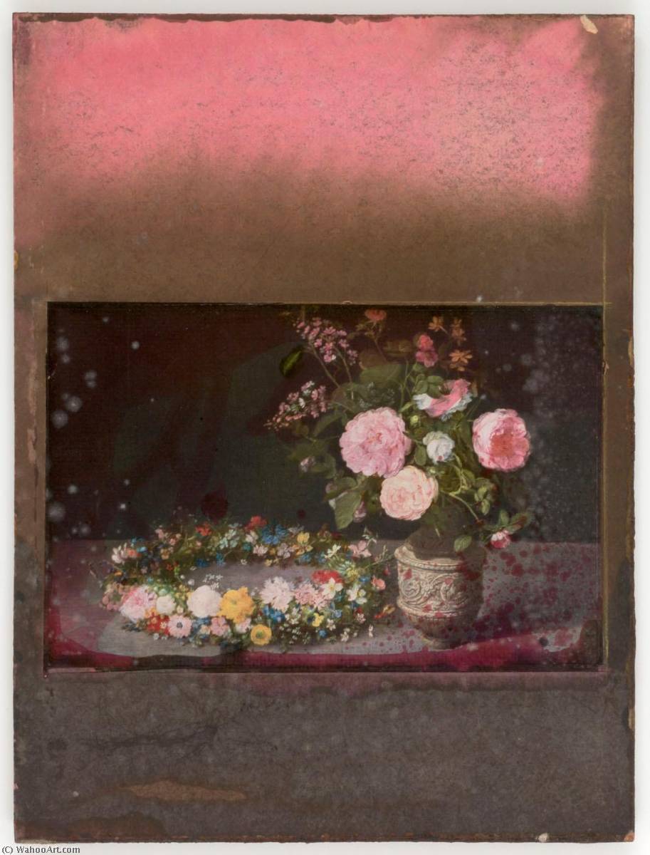 Wikioo.org - The Encyclopedia of Fine Arts - Painting, Artwork by Joseph Cornell - Untitled (A Still Life with Spring Flowers by Jan Brueghel the Elder (de Velours))