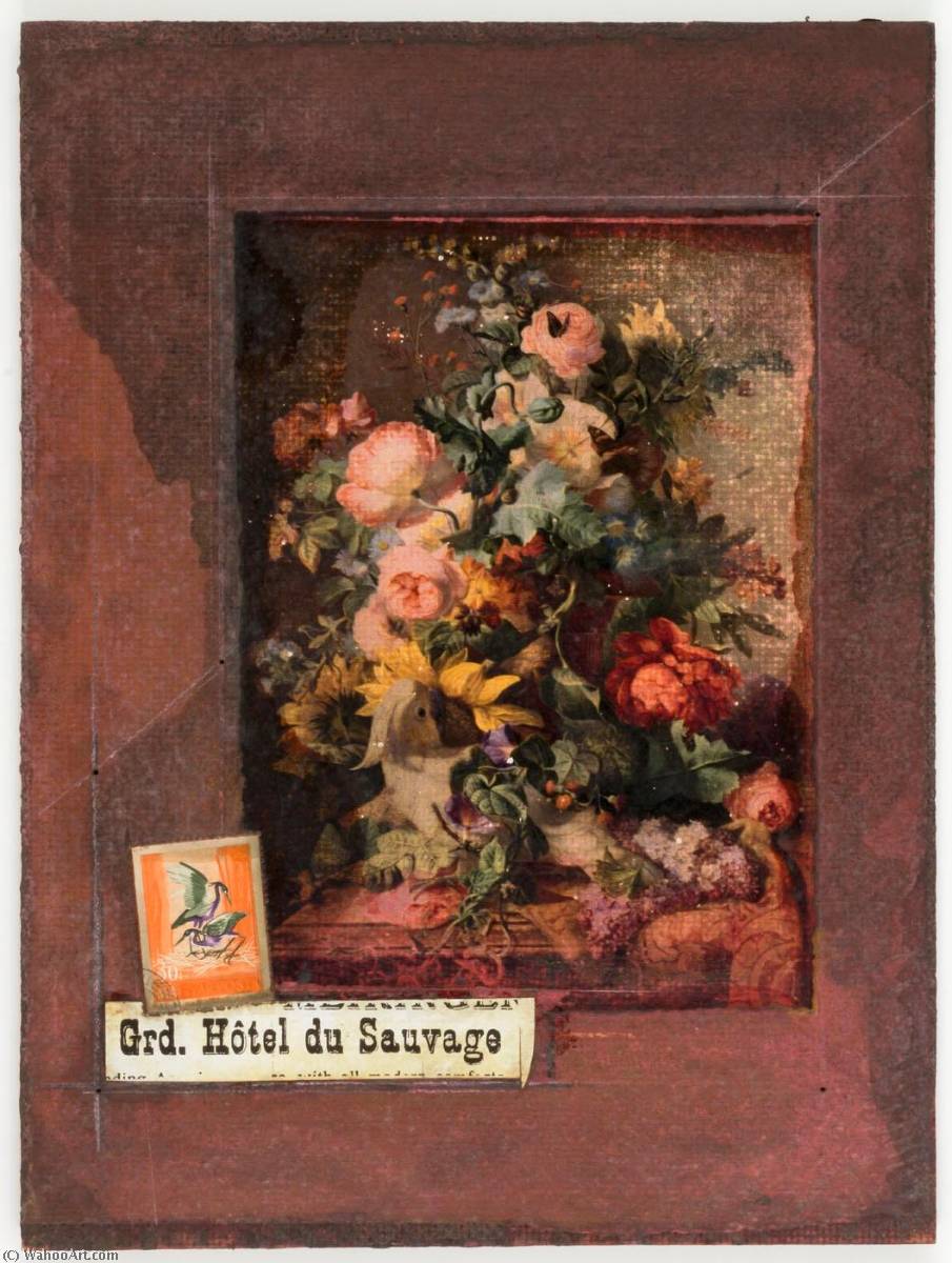 Wikioo.org - The Encyclopedia of Fine Arts - Painting, Artwork by Joseph Cornell - Untitled (floral still life)