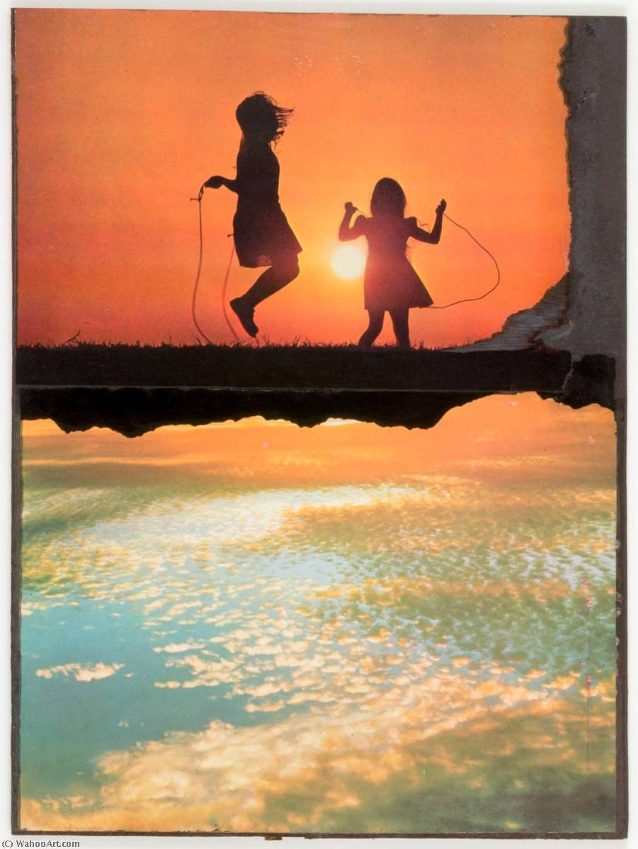 Wikoo.org - موسوعة الفنون الجميلة - اللوحة، العمل الفني Joseph Cornell - Untitled (two girls jumping rope)