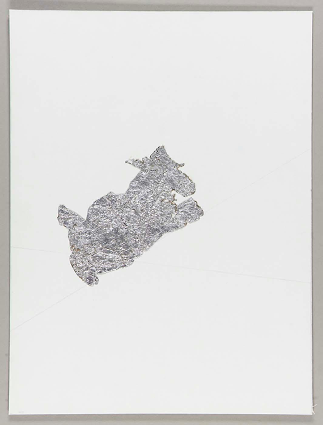 Wikioo.org - The Encyclopedia of Fine Arts - Painting, Artwork by Joseph Cornell - Untitled (silver foil crumpled and torn into leaping animal shape)