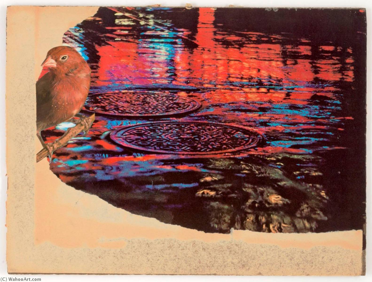 Wikioo.org - Bách khoa toàn thư về mỹ thuật - Vẽ tranh, Tác phẩm nghệ thuật Joseph Cornell - Untitled (rainy street with sewer covers)