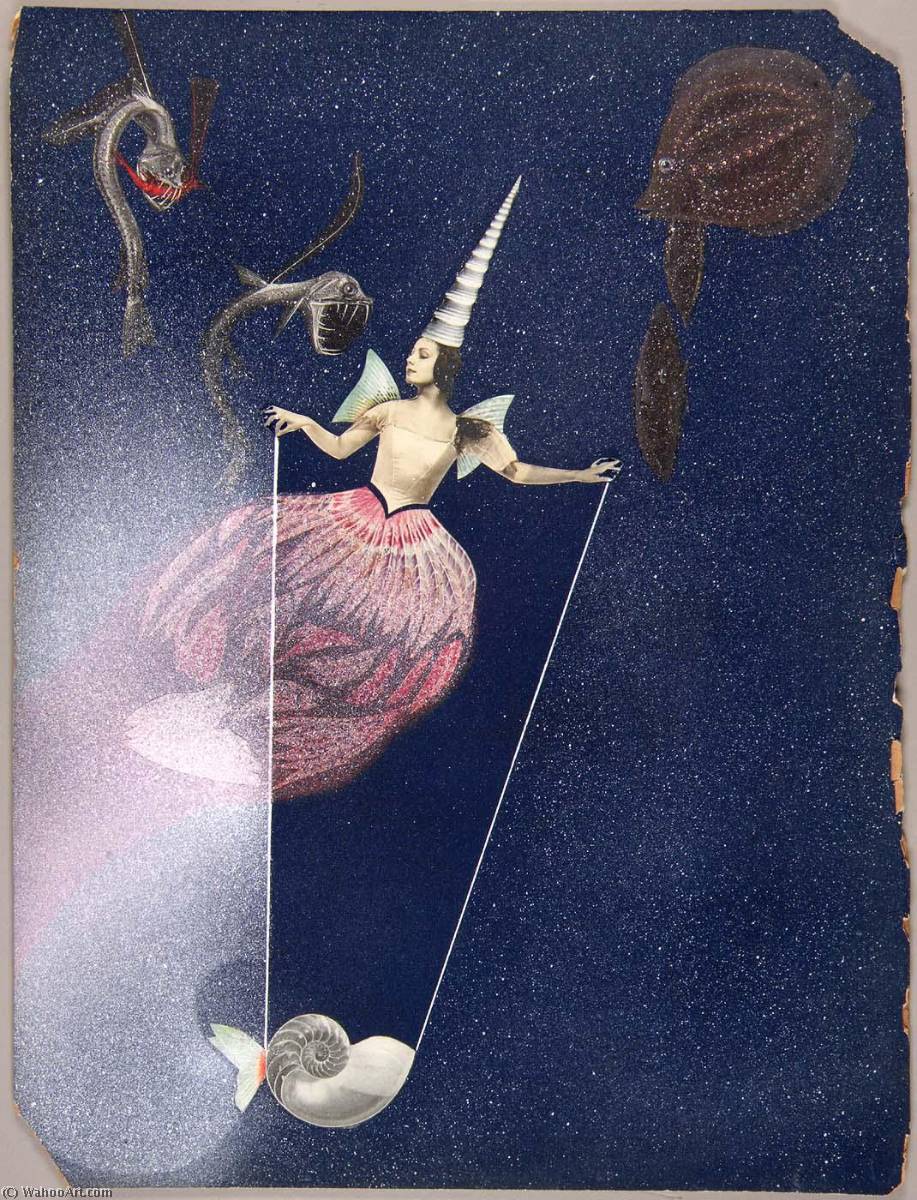 Wikioo.org - Die Enzyklopädie bildender Kunst - Malerei, Kunstwerk von Joseph Cornell - Unberechtigt ( Himmlisch Fantasie mit tamara toumanova )