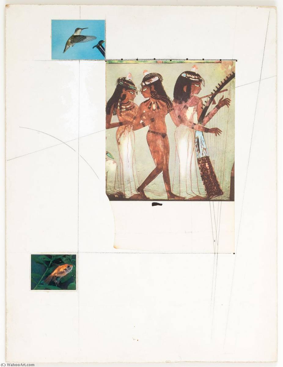 Wikioo.org - The Encyclopedia of Fine Arts - Painting, Artwork by Joseph Cornell - Untitled (Egyptian wall painting)
