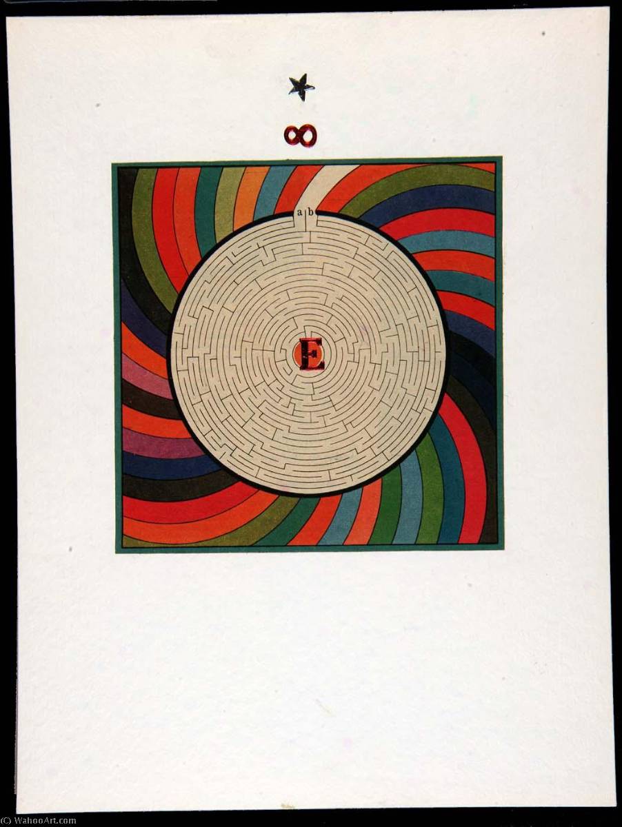 WikiOO.org - Encyclopedia of Fine Arts - Lukisan, Artwork Joseph Cornell - Untitled (circular maze)
