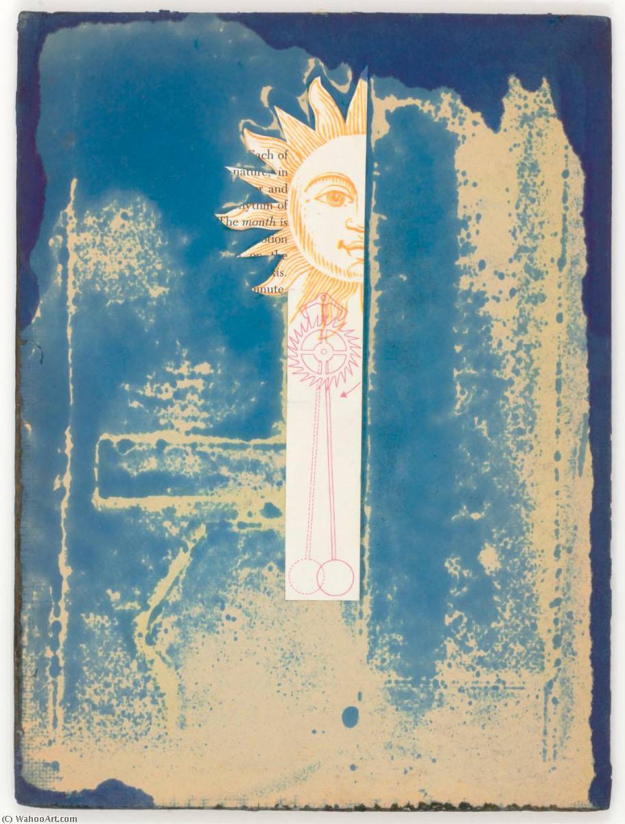 Wikioo.org - The Encyclopedia of Fine Arts - Painting, Artwork by Joseph Cornell - Untitled (sun face and pendulum)