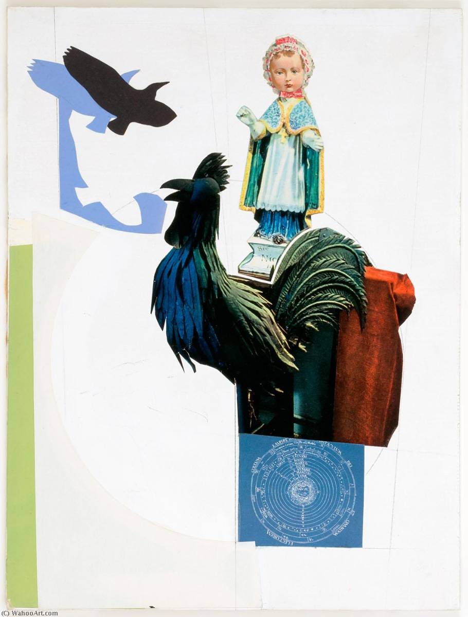 WikiOO.org - Encyclopedia of Fine Arts - Lukisan, Artwork Joseph Cornell - Untitled (metal rooster)