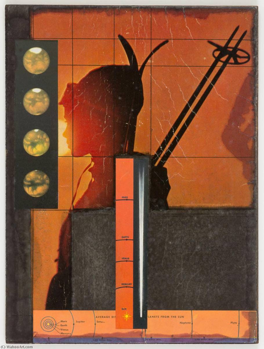 Wikioo.org - Bách khoa toàn thư về mỹ thuật - Vẽ tranh, Tác phẩm nghệ thuật Joseph Cornell - Untitled (young downhill skier)