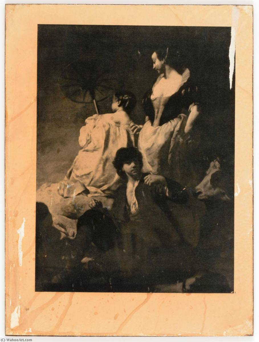 WikiOO.org - Encyclopedia of Fine Arts - Maleri, Artwork Joseph Cornell - Untitled ( Group on the Sea Shore by Piazetta)