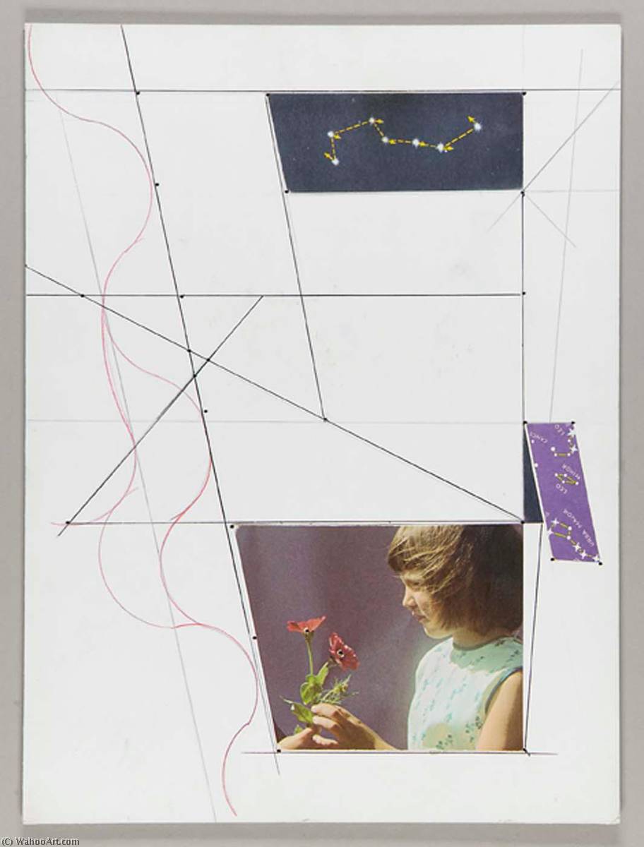 WikiOO.org - Encyclopedia of Fine Arts - Maľba, Artwork Joseph Cornell - Untitled (little girl with flowers)