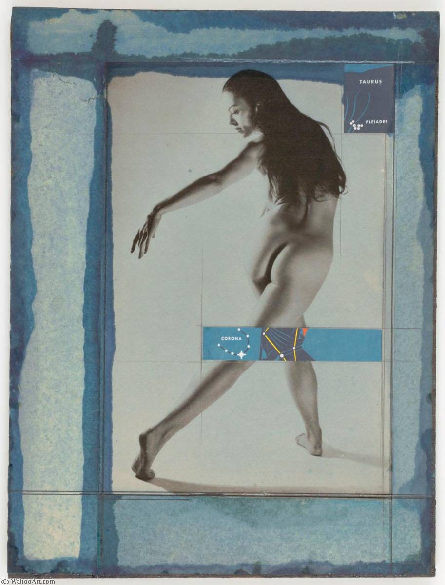 Wikioo.org - The Encyclopedia of Fine Arts - Painting, Artwork by Joseph Cornell - Untitled (nude in dance pose)