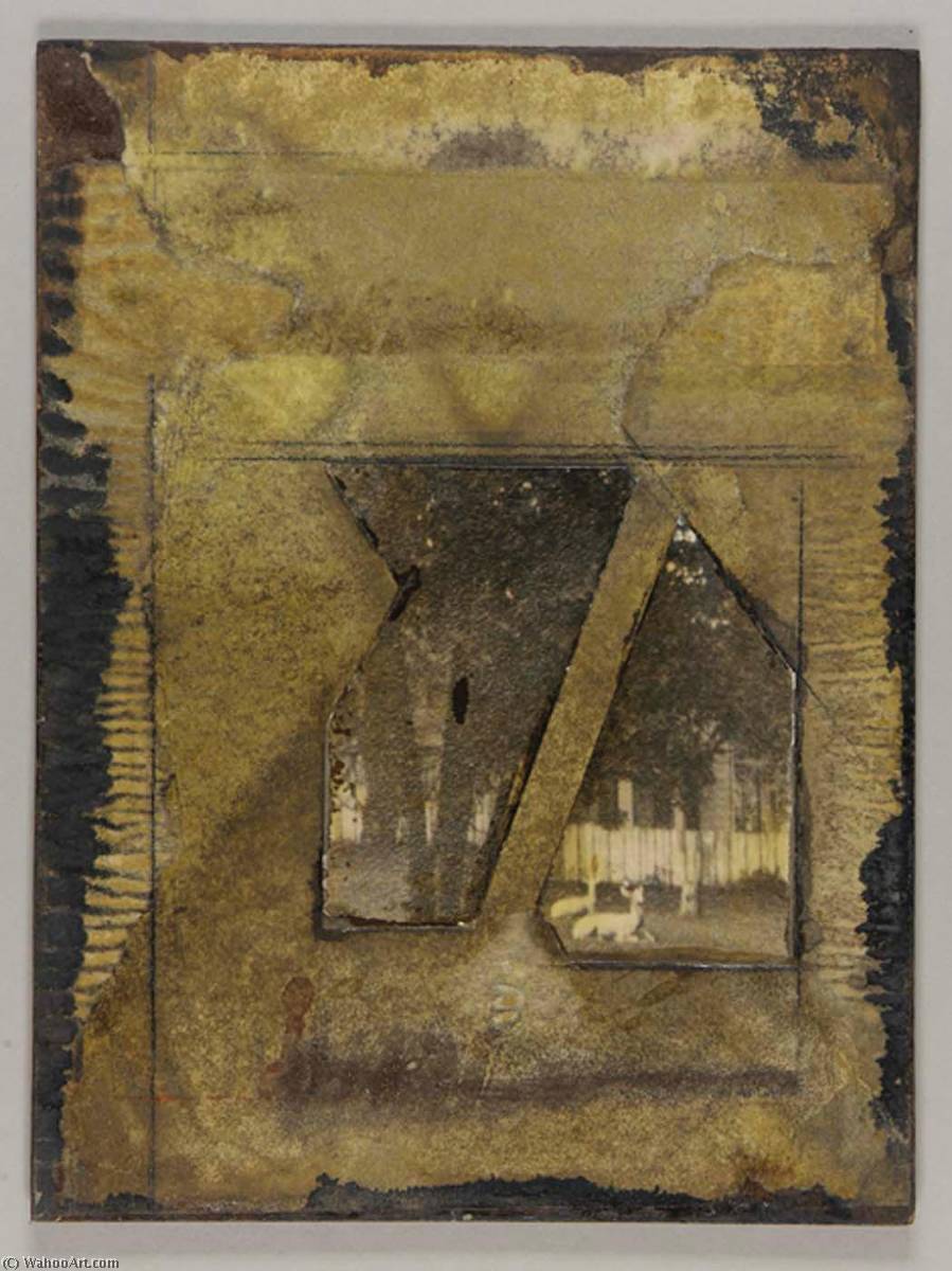 Wikioo.org - The Encyclopedia of Fine Arts - Painting, Artwork by Joseph Cornell - Untitled (iron deer lawn ornaments)