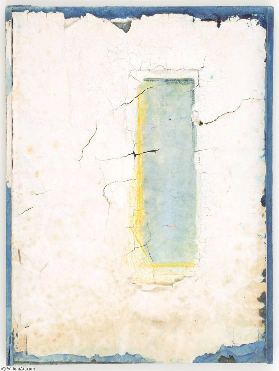 Wikioo.org - The Encyclopedia of Fine Arts - Painting, Artwork by Joseph Cornell - Untitled (blue and white paint with window effect)