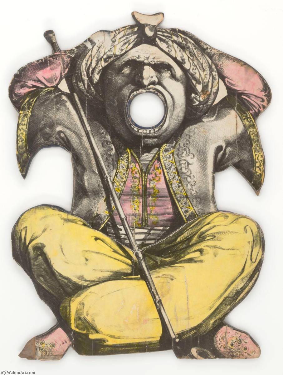 Wikioo.org - สารานุกรมวิจิตรศิลป์ - จิตรกรรม Joseph Cornell - Untitled (Oriental ball toss figure mounted on plywood cutout)