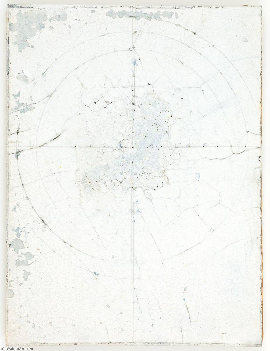 WikiOO.org - Encyclopedia of Fine Arts - Maľba, Artwork Joseph Cornell - Untitled (white cracked paint over clock image)