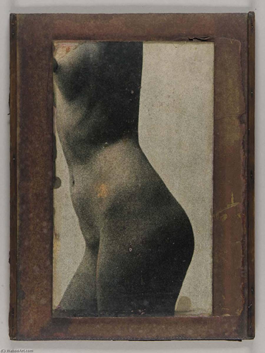 WikiOO.org - Encyclopedia of Fine Arts - Lukisan, Artwork Joseph Cornell - Untitled (side view, nude female torso)