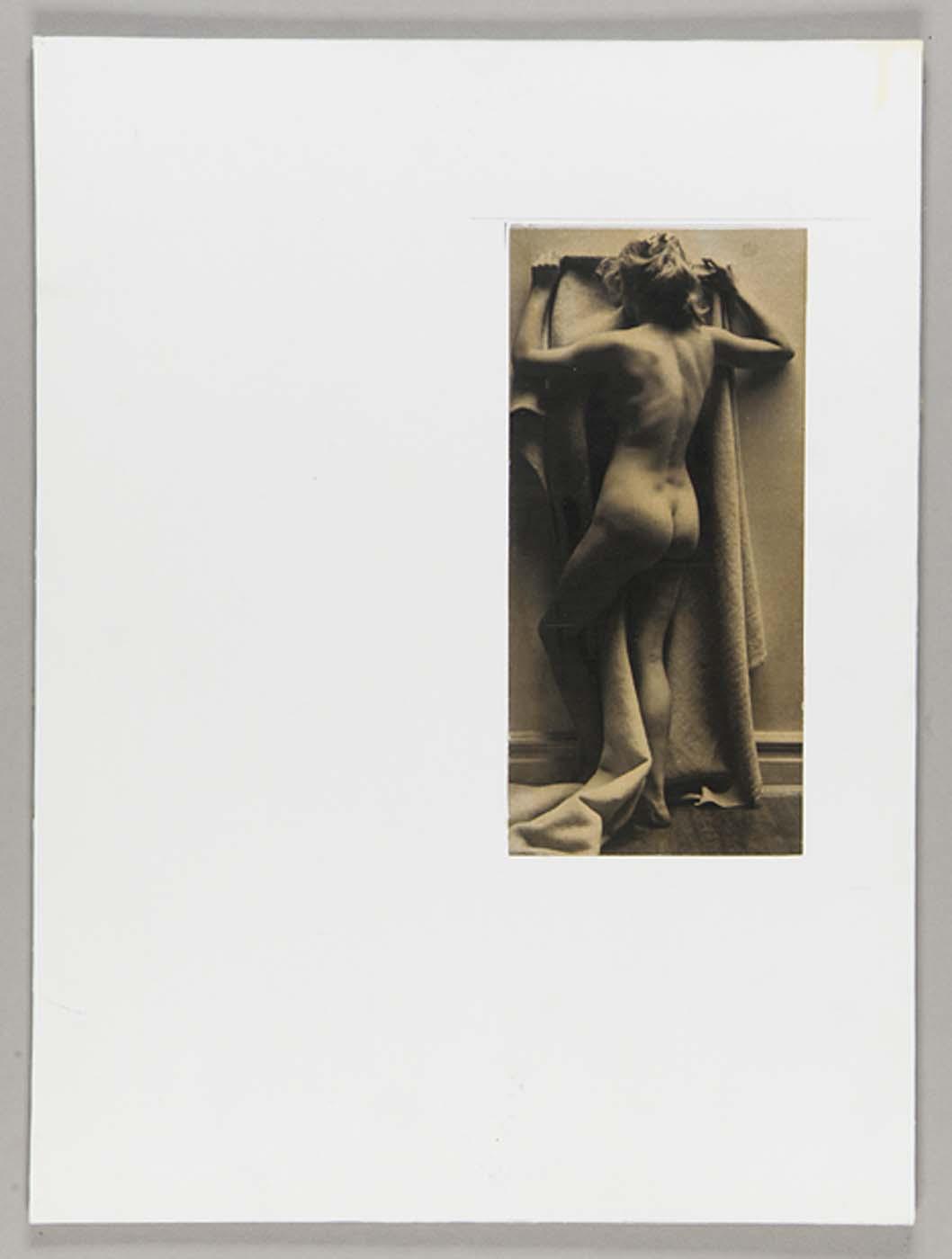 Wikioo.org - The Encyclopedia of Fine Arts - Painting, Artwork by Joseph Cornell - Untitled (standing nude with blanket)
