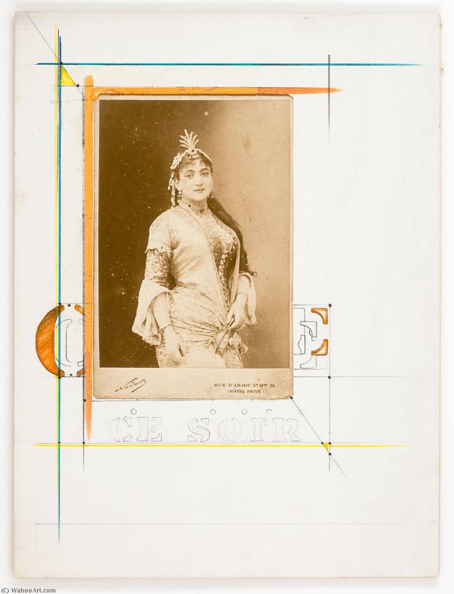 Wikioo.org - The Encyclopedia of Fine Arts - Painting, Artwork by Joseph Cornell - Untitled (Emma Calve)