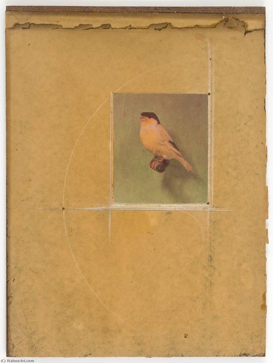 Wikioo.org - The Encyclopedia of Fine Arts - Painting, Artwork by Joseph Cornell - Untitled (canary on perch)