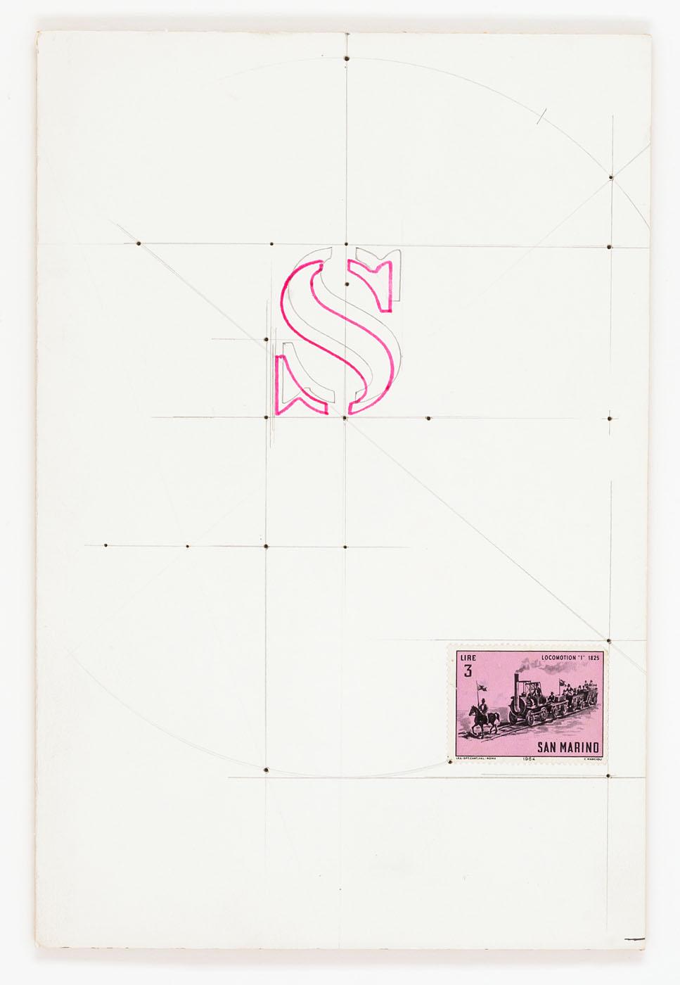 Wikioo.org - The Encyclopedia of Fine Arts - Painting, Artwork by Joseph Cornell - Untitled (stencil letter S)